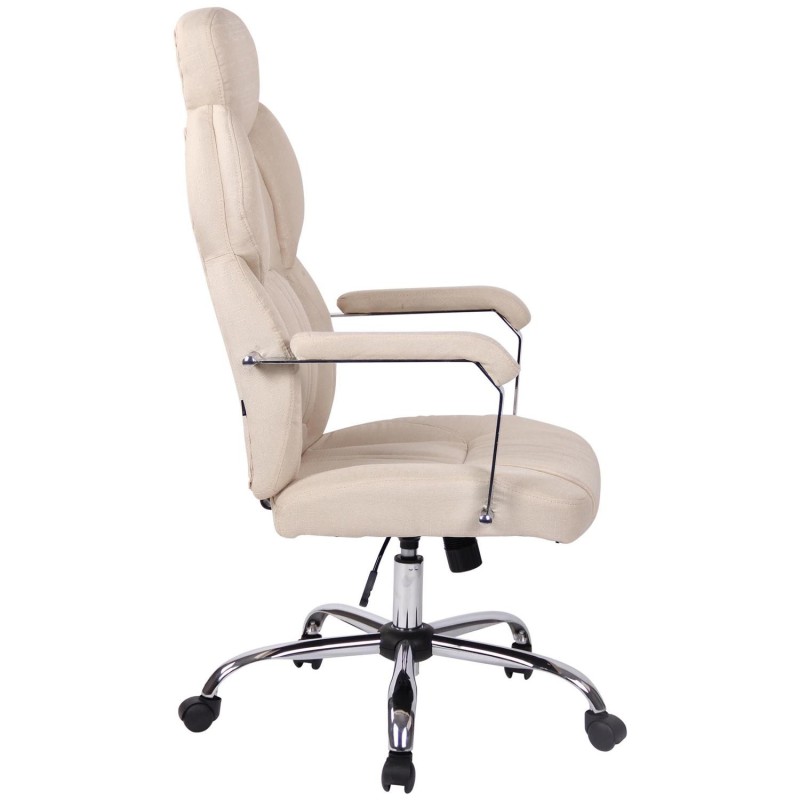 Sillón de oficina CARMELO TELA, Reposacabezas Ajustable, Crema