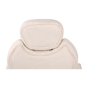 Sillón de oficina CARMELO TELA, Reposacabezas Ajustable, Crema