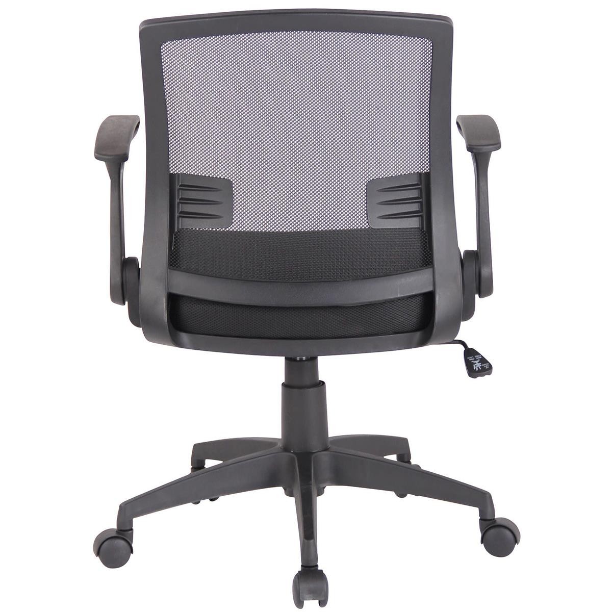 Silla de Oficina PACIFICA, Brazos Abatibles, en Malla Transpirable y Tela, color Negro