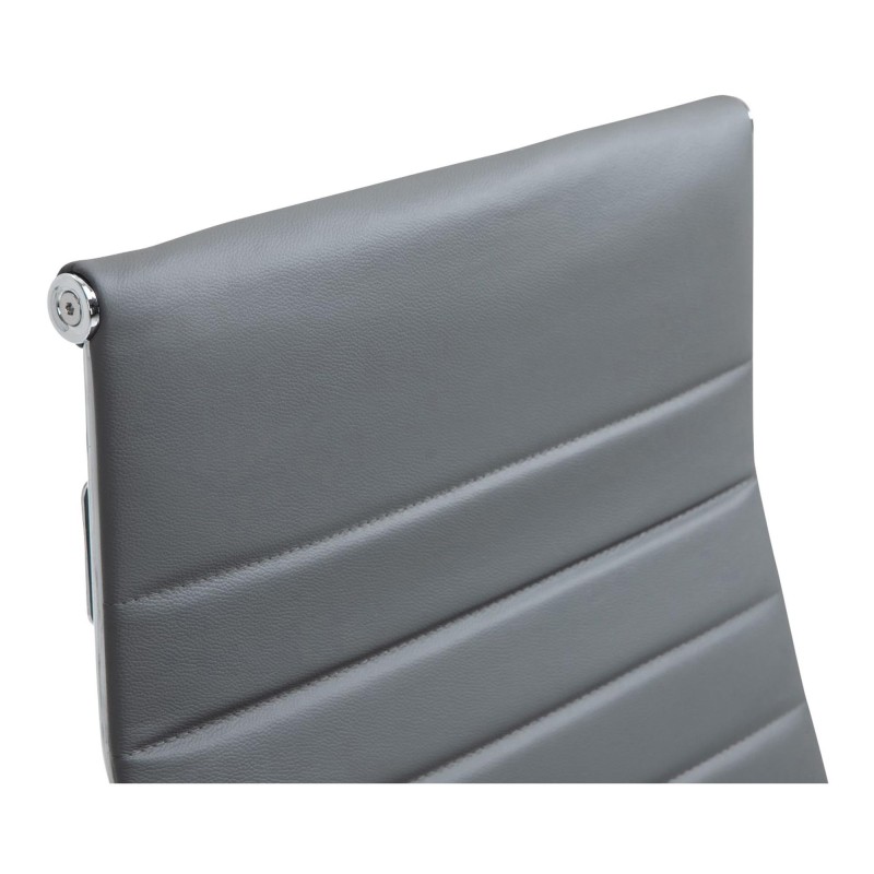 Silla de Oficina KOLMU PIEL REAL, base de metal, negro