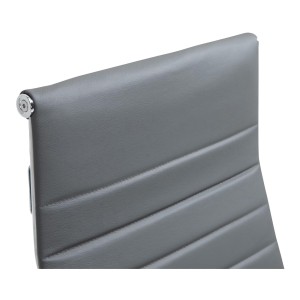 Silla de Oficina KOLMU PIEL REAL, base de metal, negro