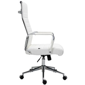 Silla de Oficina KOLMU PIEL REAL, base de metal, negro