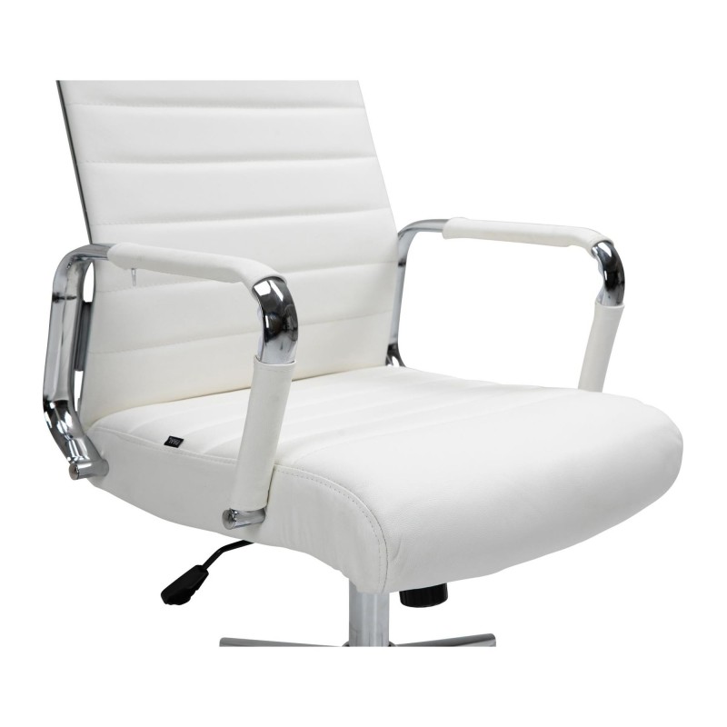 Silla de Oficina KOLMU PIEL REAL, base de metal, negro