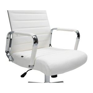 Silla de Oficina KOLMU PIEL REAL, base de metal, negro