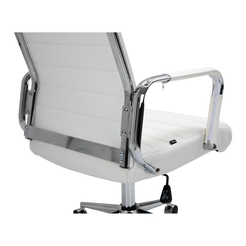 Silla de Oficina KOLMU PIEL REAL, base de metal, negro