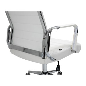 Silla de Oficina KOLMU PIEL REAL, base de metal, negro