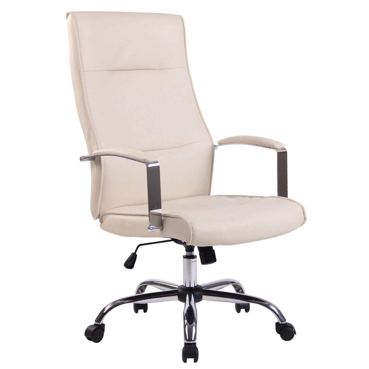 Silla de Oficina PONTIAC PIEL, Grueso Acolchado, Base Metálica, color Negro