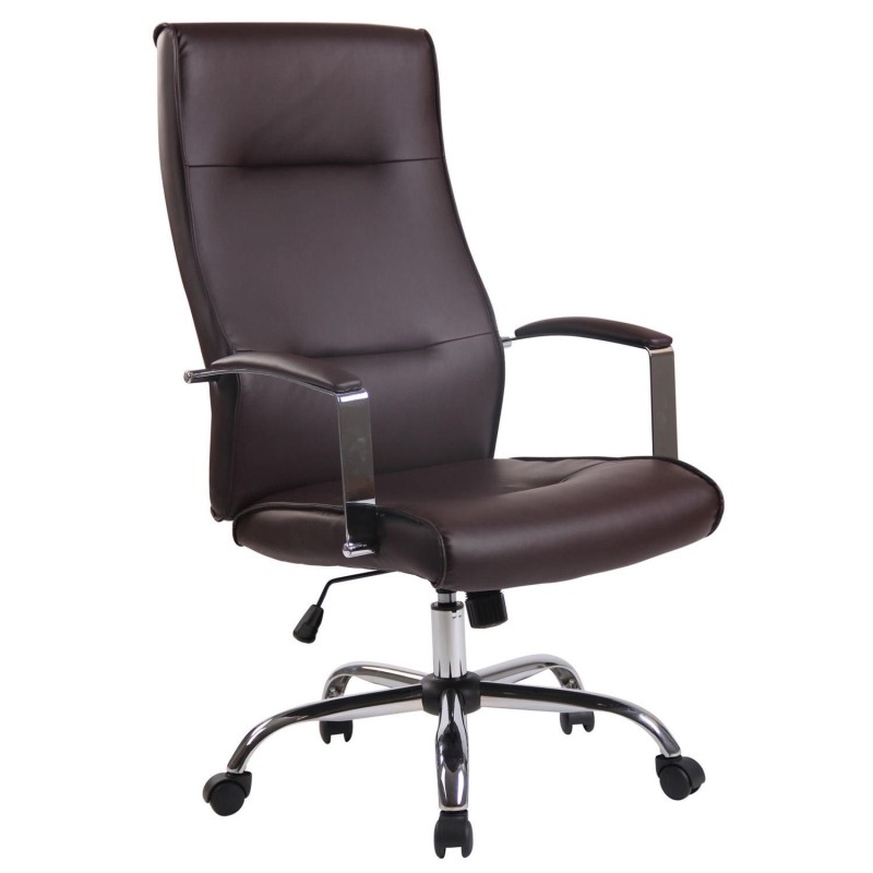 Silla de Oficina PONTIAC PIEL, color Marrón