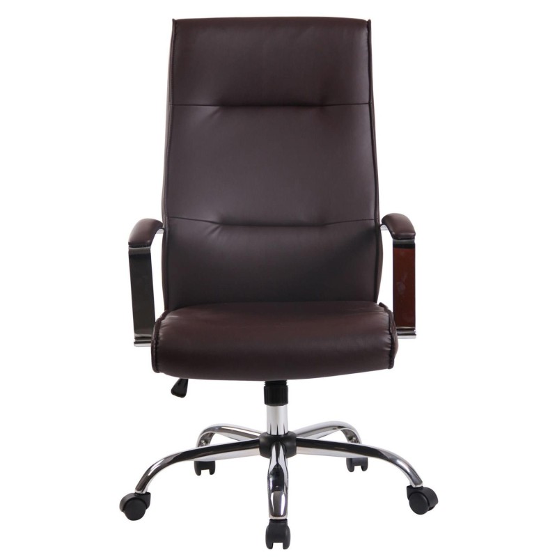 Silla de Oficina PONTIAC PIEL, color Marrón