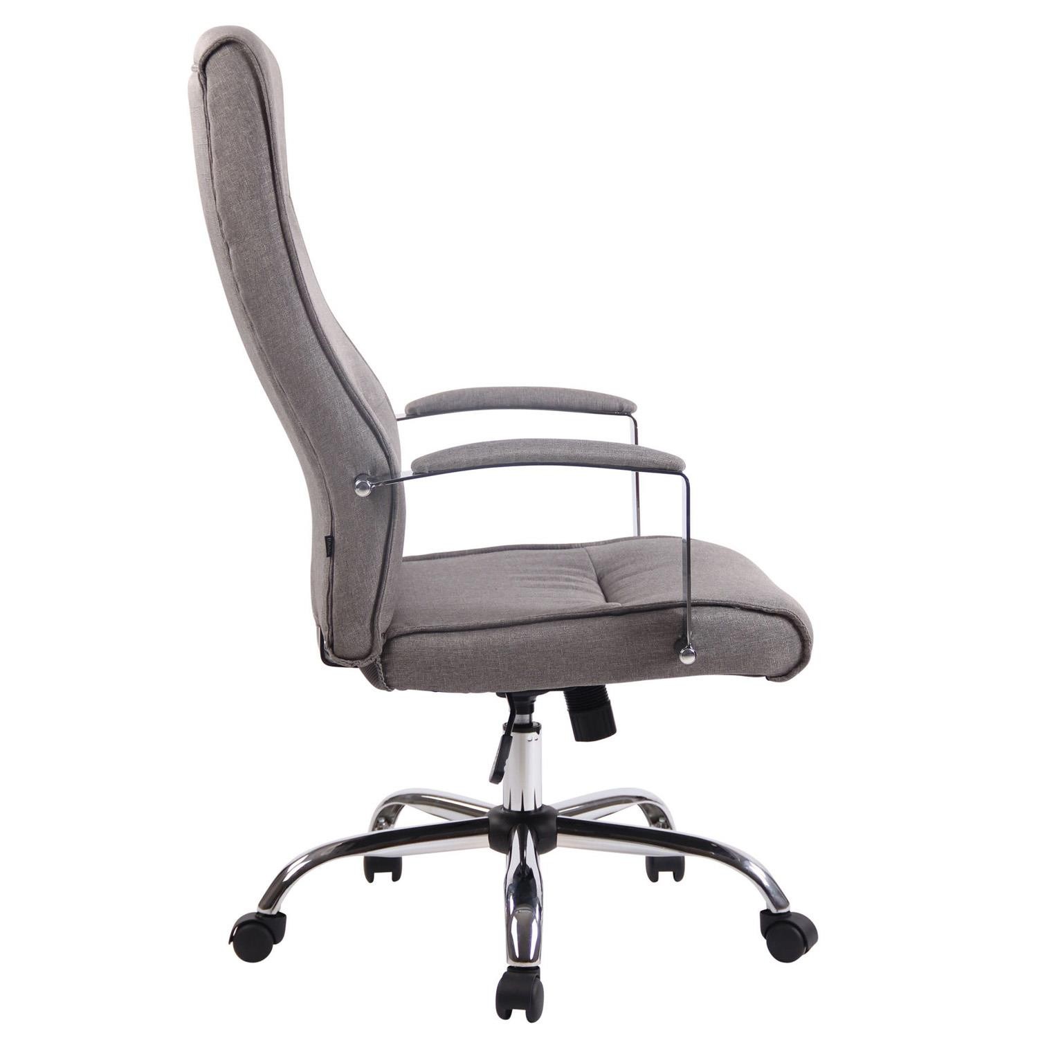 Silla de Oficina PONTIAC TELA, Grueso Acolchado, Base Metálica, color Negro