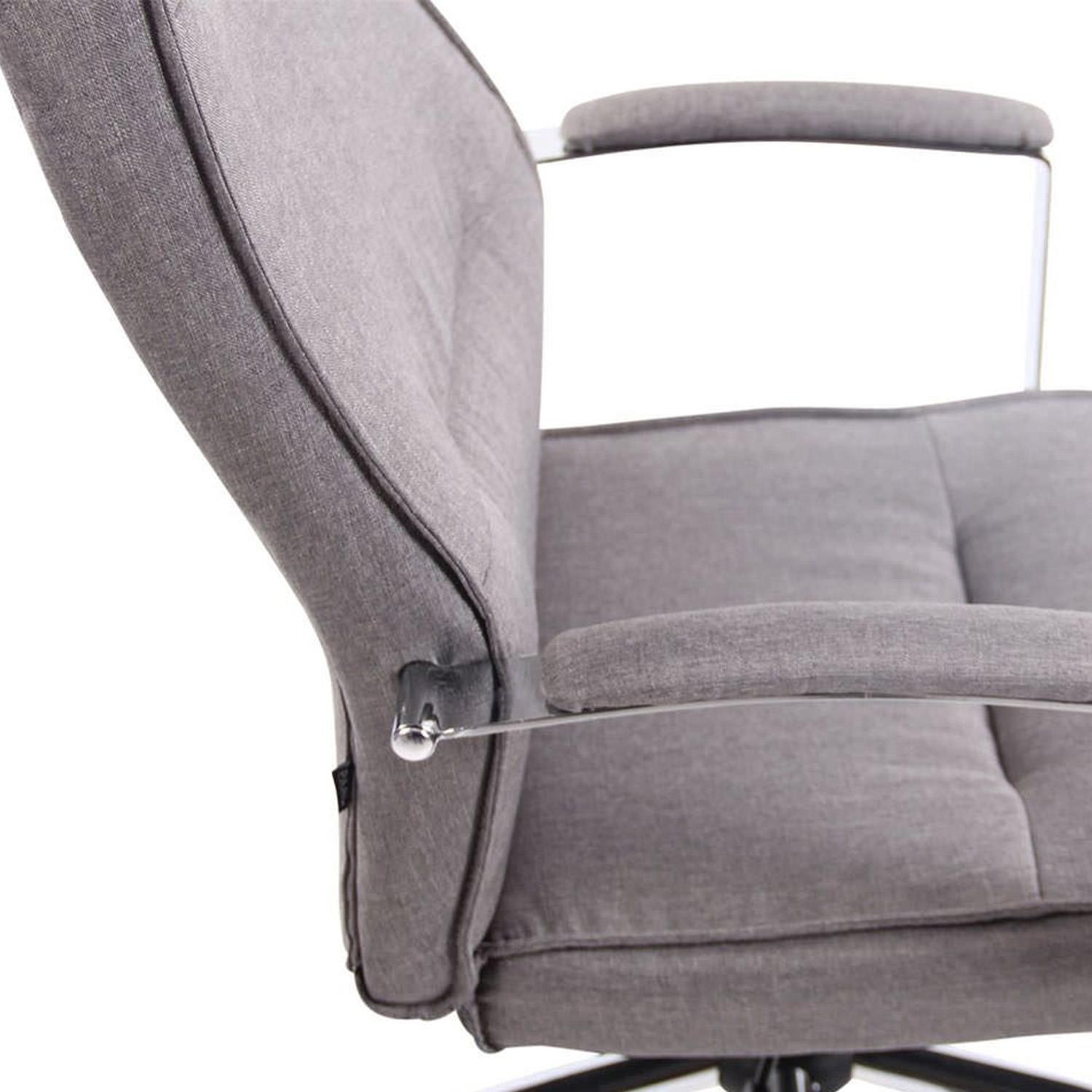Silla de Oficina PONTIAC TELA, Grueso Acolchado, Base Metálica, color Negro