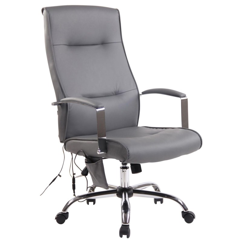 Silla de Oficina PONTIAC MASAJE PIEL, color Negro