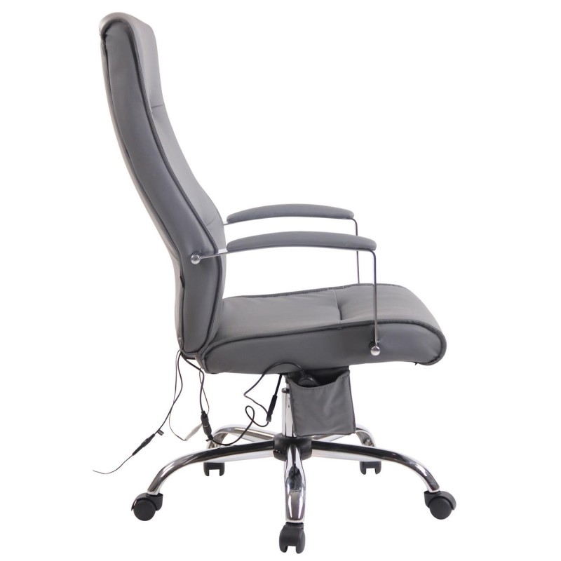 Silla de Oficina PONTIAC MASAJE PIEL, color Negro