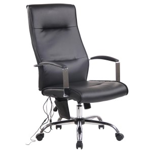 Silla de Oficina PONTIAC MASAJE PIEL, color Negro