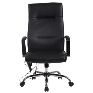 Silla de Oficina PONTIAC MASAJE PIEL, color Negro 2