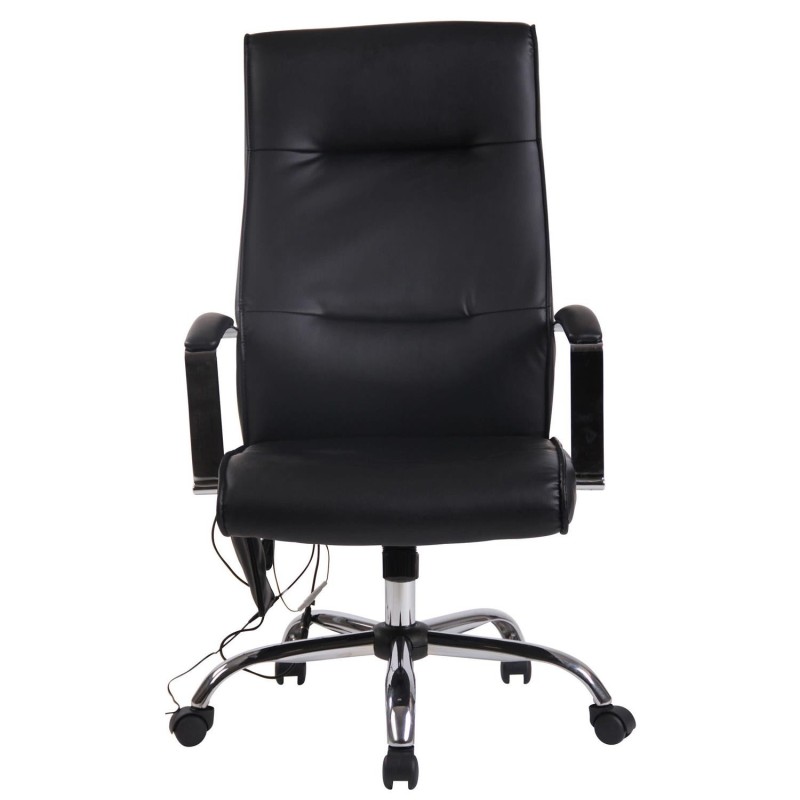 Silla de Oficina PONTIAC MASAJE PIEL, color Negro