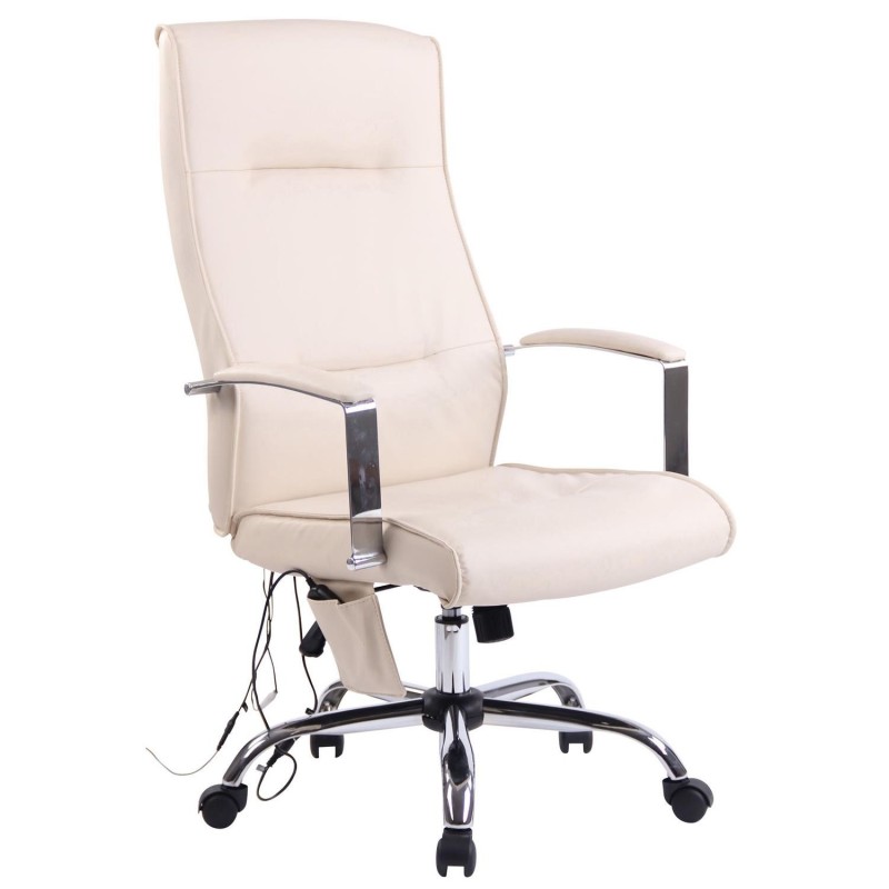 Silla de Oficina PONTIAC MASAJE PIEL, color Negro