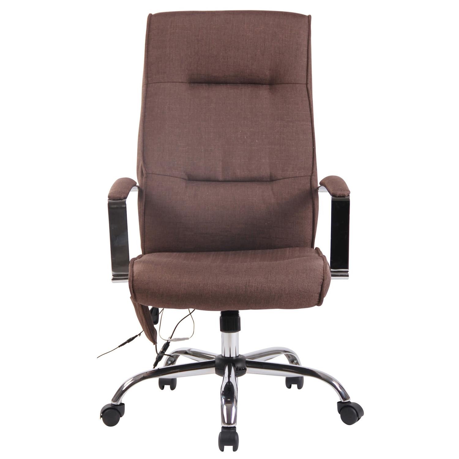 Silla de Oficina PONTIAC MASAJE TELA, Grueso Acolchado, Base Metálica, color Negro