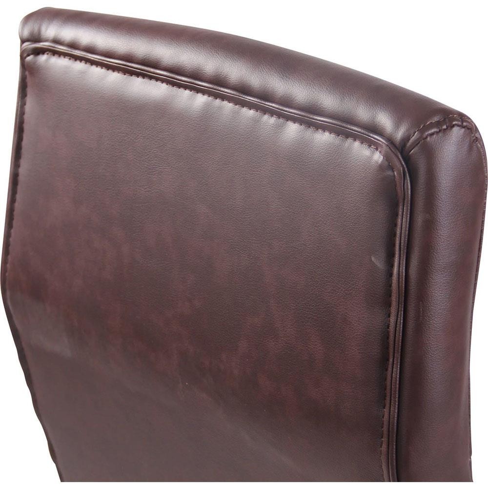 Sillón de Oficina VIRGINIA PIEL, Grueso Acolchado, Base Metálica, color Negro
