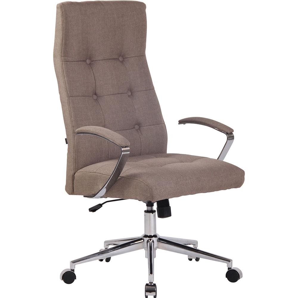 Sillón de Oficina VIRGINIA TELA, Grueso Acolchado, Base Metálica, color Negro
