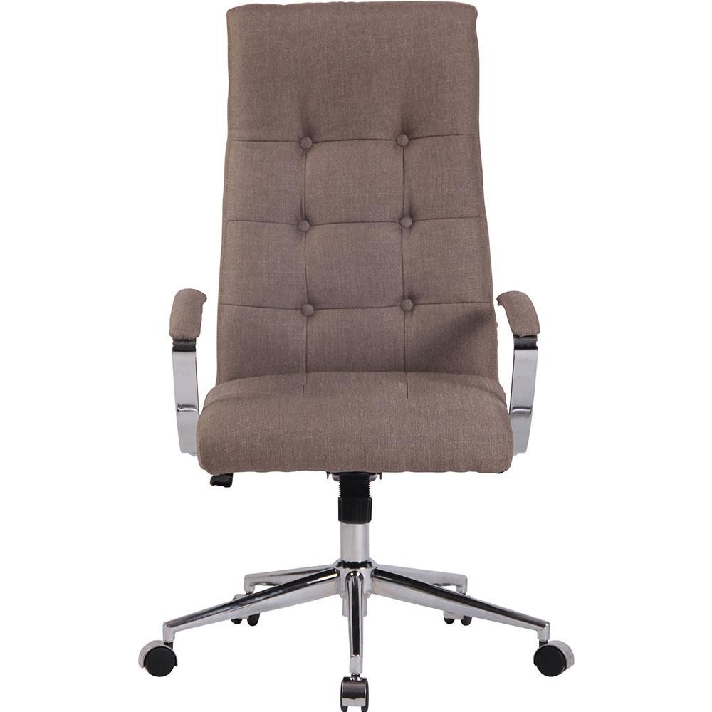 Sillón de Oficina VIRGINIA TELA, Grueso Acolchado, Base Metálica, color Negro
