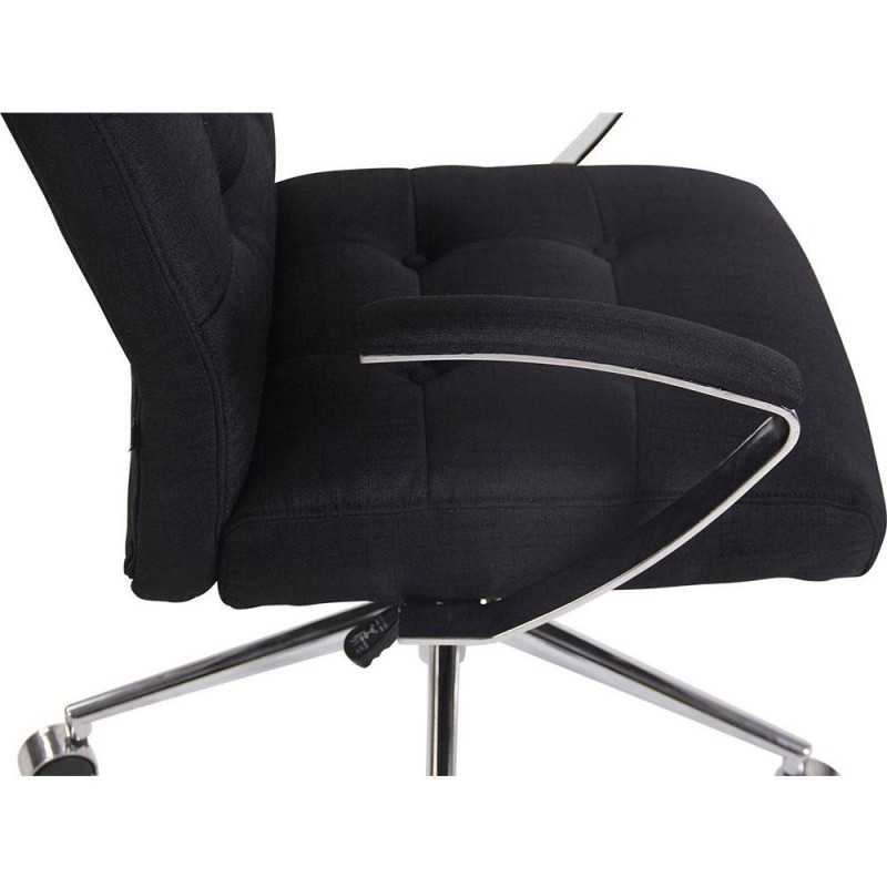 Sillón de Oficina VIRGINIA TELA, color Negro