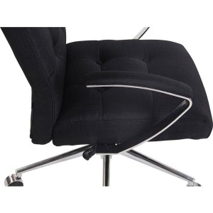 Sillón de Oficina VIRGINIA TELA, color Negro