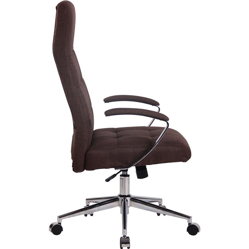 Sillón de Oficina VIRGINIA TELA, Grueso Acolchado, Base Metálica, color Negro