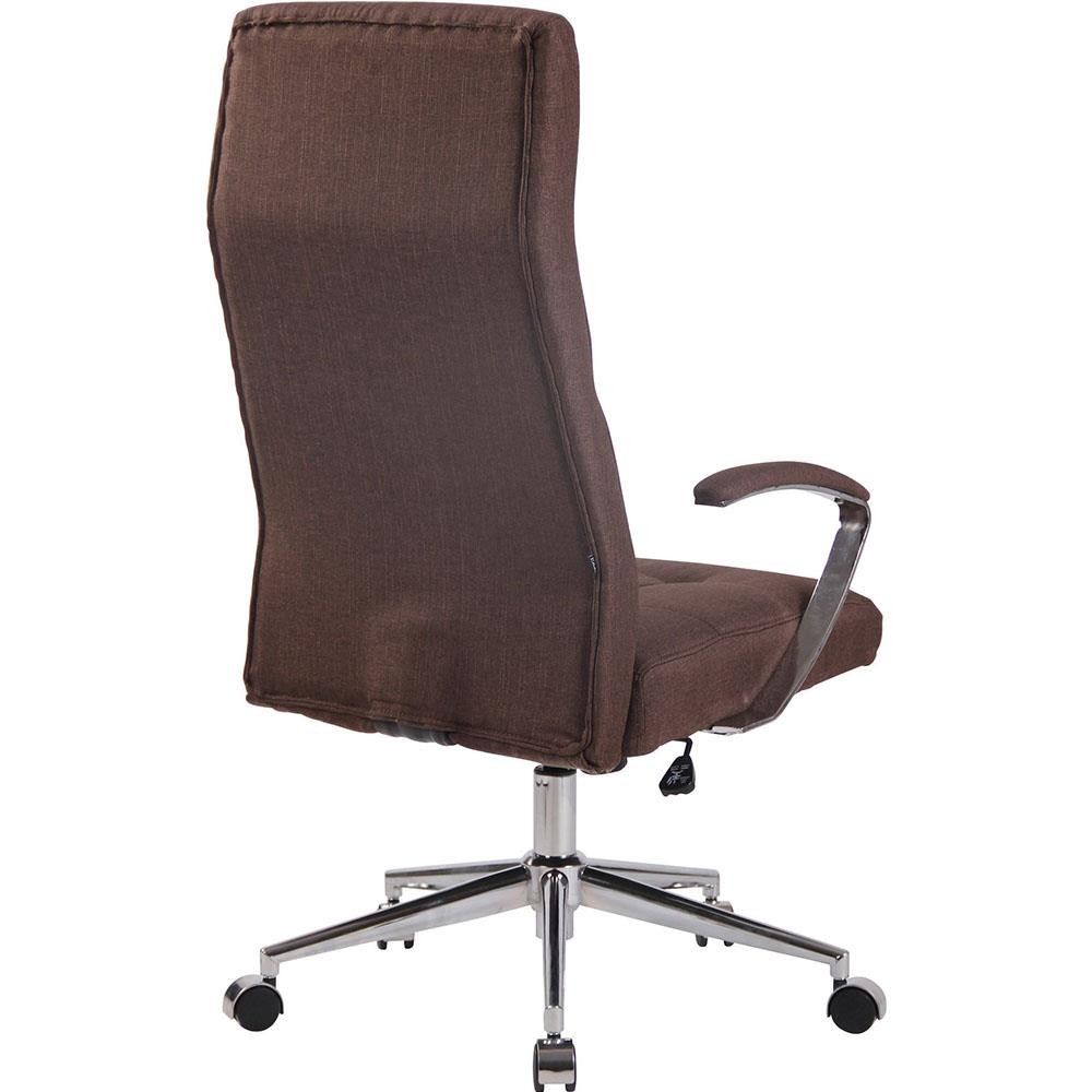 Sillón de Oficina VIRGINIA TELA, Grueso Acolchado, Base Metálica, color Negro