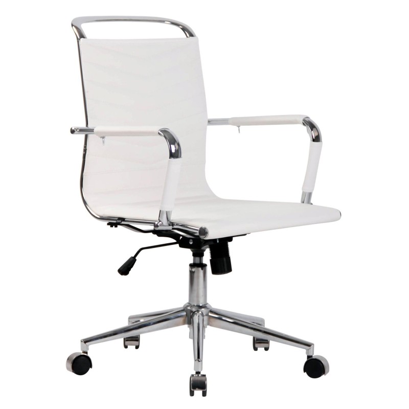 Silla de Oficina SIGRID en Piel Auténtica Negra