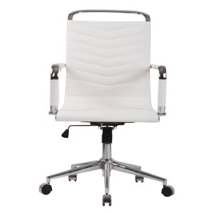 Silla de Oficina SIGRID en Piel Auténtica Negra
