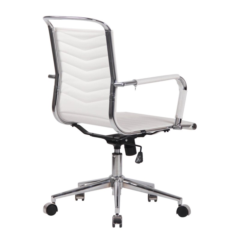 Silla de Oficina SIGRID en Piel Auténtica Negra