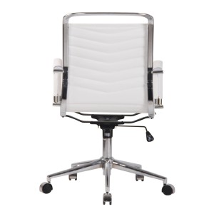 Silla de Oficina SIGRID en Piel Auténtica Negra