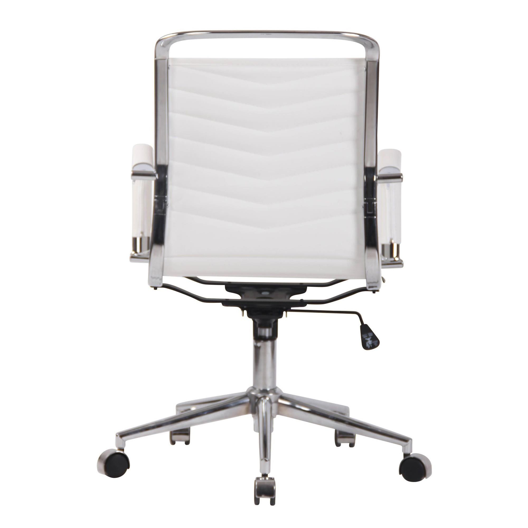 Silla de Oficina SIGRID PIEL REAL, Diseño con Elegantes Costuras, Color Negro