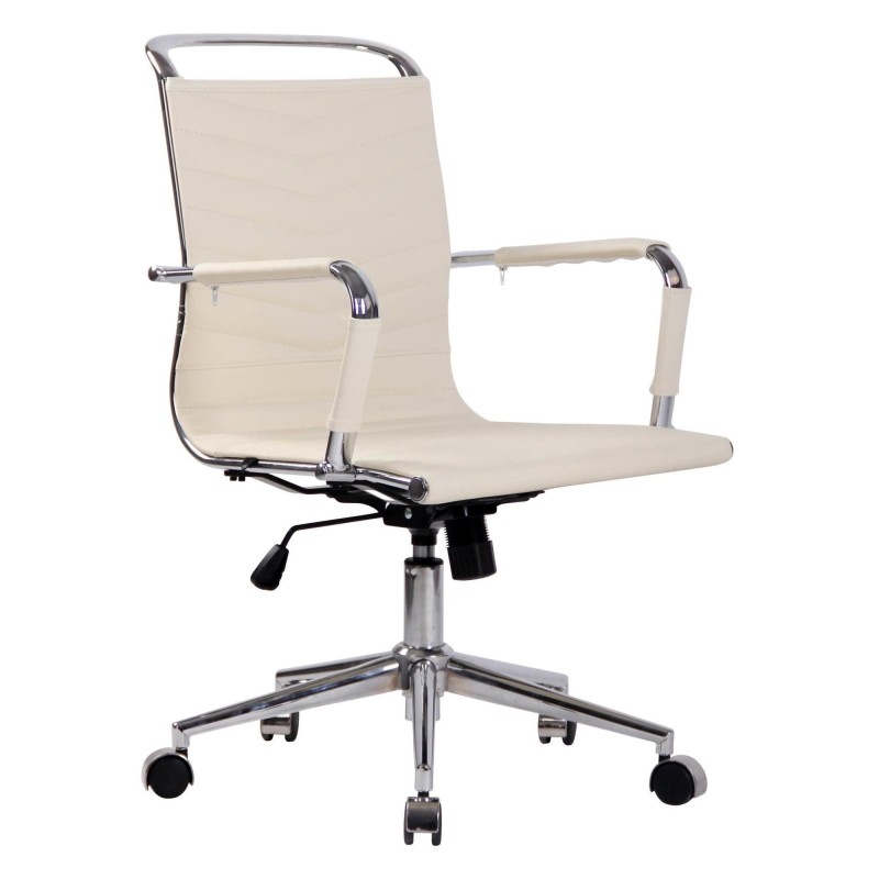 Silla de Oficina SIGRID en Piel Auténtica Negra