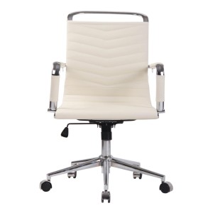 Silla de Oficina SIGRID en Piel Auténtica Negra