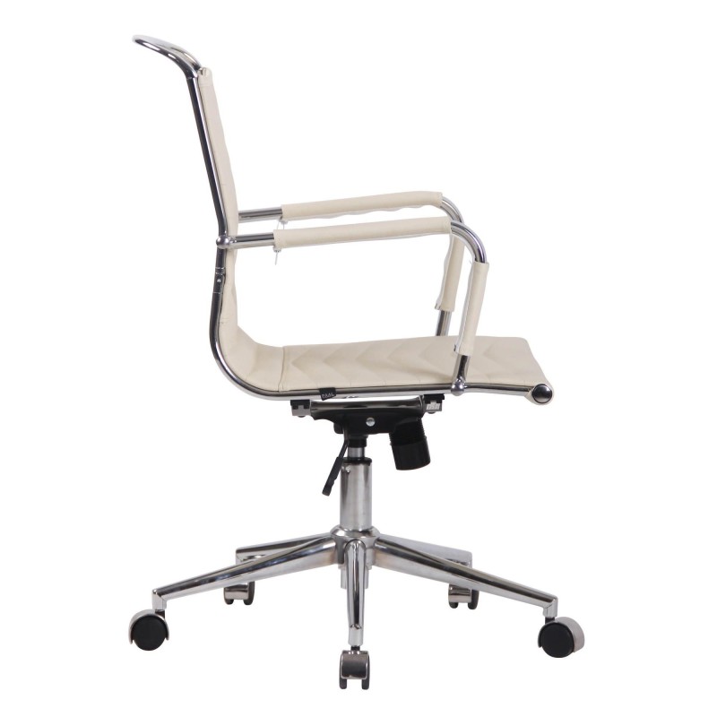 Silla de Oficina SIGRID en Piel Auténtica Negra