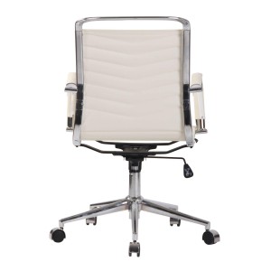 Silla de Oficina SIGRID en Piel Auténtica Negra