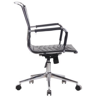 Silla de Oficina SIGRID en Piel Auténtica Negra 2