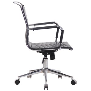 Silla de Oficina SIGRID en Piel Auténtica Negra