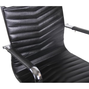 Silla de Oficina SIGRID en Piel Auténtica Negra