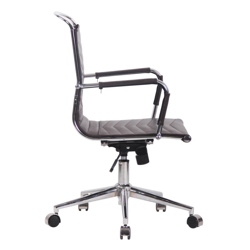 Silla de Oficina SIGRID en Piel Auténtica Negra