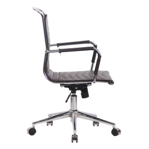 Silla de Oficina SIGRID en Piel Auténtica Negra