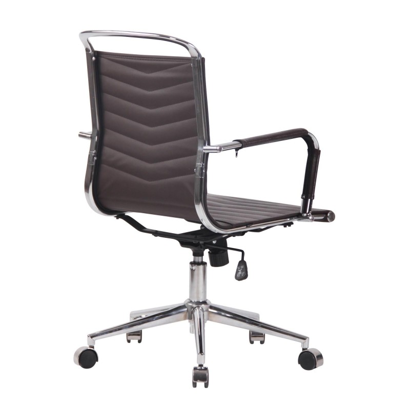 Silla de Oficina SIGRID en Piel Auténtica Negra