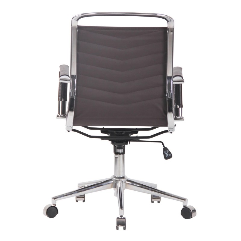 Silla de Oficina SIGRID en Piel Auténtica Negra