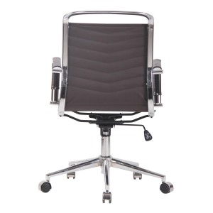 Silla de Oficina SIGRID en Piel Auténtica Negra
