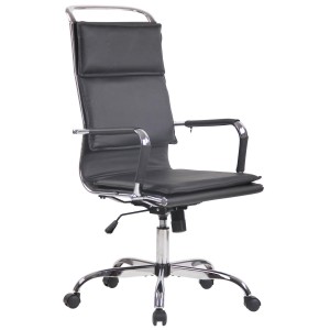 Silla de Oficina QUEBEC PIEL REAL, Color Marrón