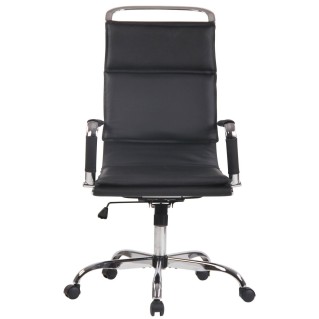 Silla de Oficina QUEBEC PIEL REAL, Color Marrón 2