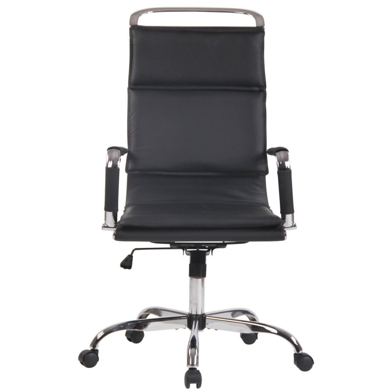 Silla de Oficina QUEBEC PIEL REAL, Color Marrón