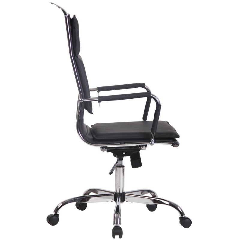 Silla de Oficina QUEBEC PIEL REAL, Color Marrón